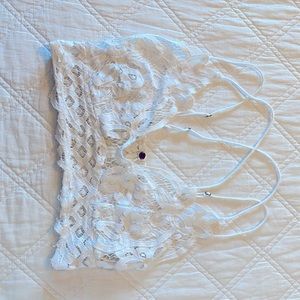 Free people White Adella Bralette
